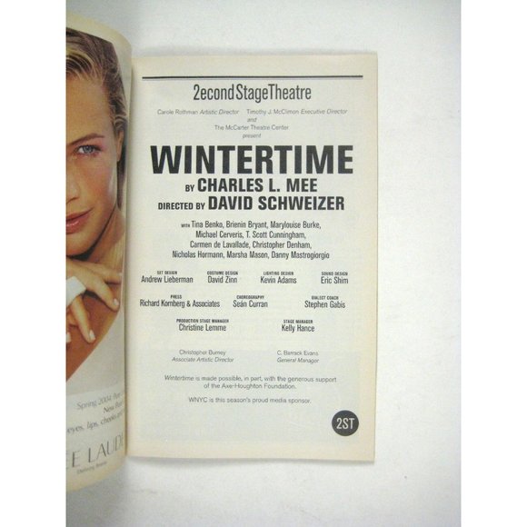 Wintertime Playbill 2004 Second Stage Theatre Charles Mee Michael Cerveris Burke - Picture 4 of 7